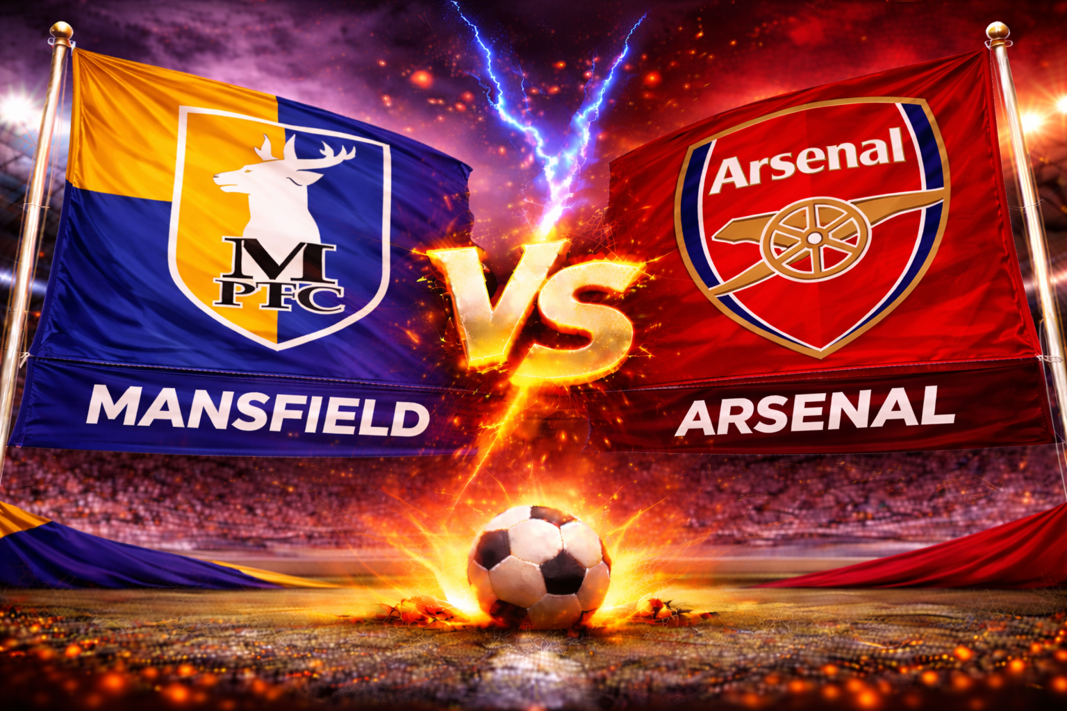 Prediksi Bola Skor Mansfield Town vs Arsenal