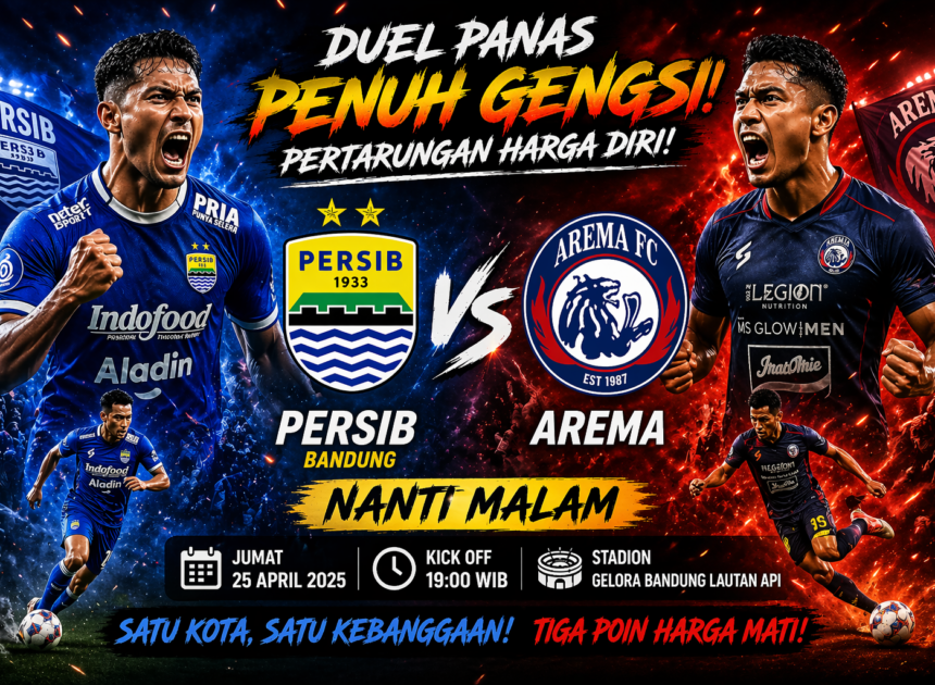 Persib Bandung vs Arema Malam Ini: Duel Panas, Maung Bandung Lebih Diunggulkan